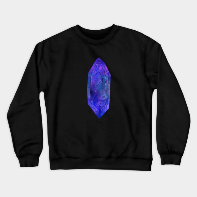 Cosmic Crystal Space Fractal Spiritual Gem Space Crewneck Sweatshirt by Foxxy Merch